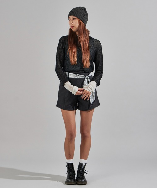 Chick（チック）の「Short pants with ribbon / リボン付き ショートパンツ（その他パンツ・レディース・ブラック/ダークグレー・FREE）」の18枚目の写真