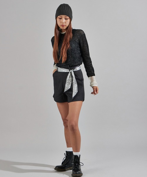 Chick（チック）の「Short pants with ribbon / リボン付き ショートパンツ（その他パンツ・レディース・ブラック/ダークグレー・FREE）」の20枚目の写真
