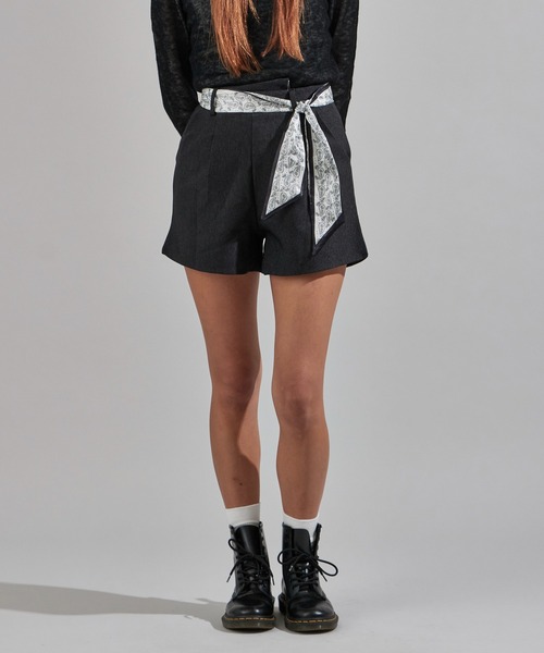 Chick（チック）の「Short pants with ribbon / リボン付き ショートパンツ（その他パンツ・レディース・ブラック/ダークグレー・FREE）」の15枚目の写真