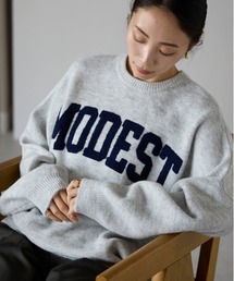 サガラ刺繍ロゴニットプルオーバー