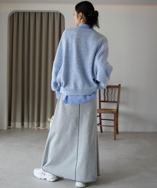 pocket(ポケット)の「サガラ刺繍ロゴニットプルオーバー(ニット/セーター・レディース・グレー/チャコールグレー/ブルー/アイボリー・FREE)」の10枚目の写真
