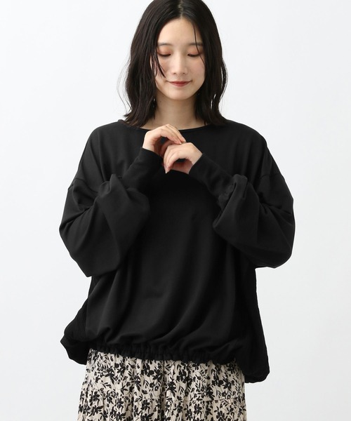 studio CLIP(スタディオクリップ)の「《natural by clip》ドッキングバルーンプルオーバー(Tシャツ/カットソー・レディース・ライトグレー/ブラック・FREE)」の8枚目の写真