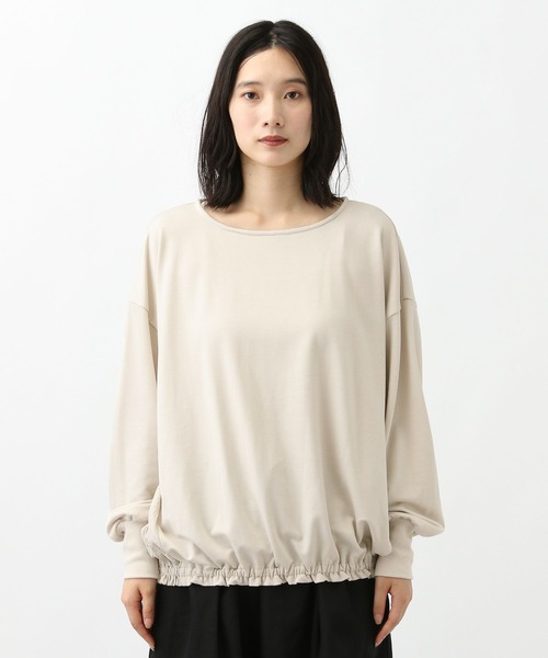 studio CLIP(スタディオクリップ)の「《natural by clip》ドッキングバルーンプルオーバー(Tシャツ/カットソー・レディース・ライトグレー/ブラック・FREE)」の11枚目の写真