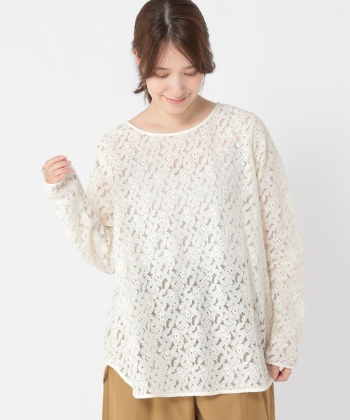 studio CLIP（スタディオクリップ）の「インドレースプルオーバー《オケージョン2025AW》（Tシャツ/カットソー・レディース・ブラック/オフホワイト・FREE）」の11枚目の写真