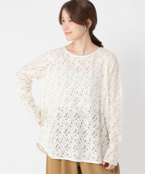 studio CLIP（スタディオクリップ）の「インドレースプルオーバー《オケージョン2025AW》（Tシャツ/カットソー・レディース・ブラック/オフホワイト・FREE）」の12枚目の写真