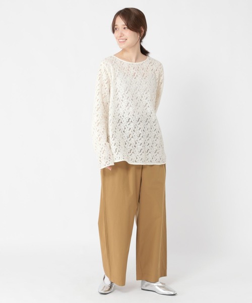 studio CLIP（スタディオクリップ）の「インドレースプルオーバー《オケージョン2025AW》（Tシャツ/カットソー・レディース・ブラック/オフホワイト・FREE）」の14枚目の写真