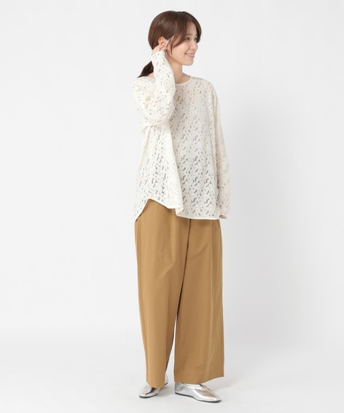 studio CLIP（スタディオクリップ）の「インドレースプルオーバー《オケージョン2025AW》（Tシャツ/カットソー・レディース・ブラック/オフホワイト・FREE）」の15枚目の写真