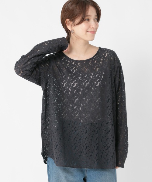 studio CLIP（スタディオクリップ）の「インドレースプルオーバー《オケージョン2025AW》（Tシャツ/カットソー・レディース・ブラック/オフホワイト・FREE）」の16枚目の写真