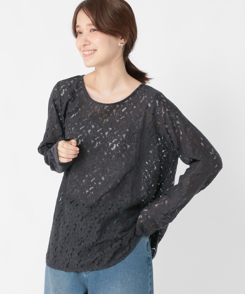 studio CLIP（スタディオクリップ）の「インドレースプルオーバー《オケージョン2025AW》（Tシャツ/カットソー・レディース・ブラック/オフホワイト・FREE）」の17枚目の写真