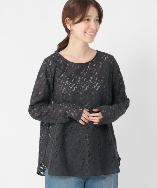 studio CLIP（スタディオクリップ）の「インドレースプルオーバー《オケージョン2025AW》（Tシャツ/カットソー・レディース・ブラック/オフホワイト・FREE）」の18枚目の写真