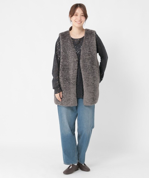 studio CLIP（スタディオクリップ）の「インドレースプルオーバー《オケージョン2025AW》（Tシャツ/カットソー・レディース・ブラック/オフホワイト・FREE）」の20枚目の写真