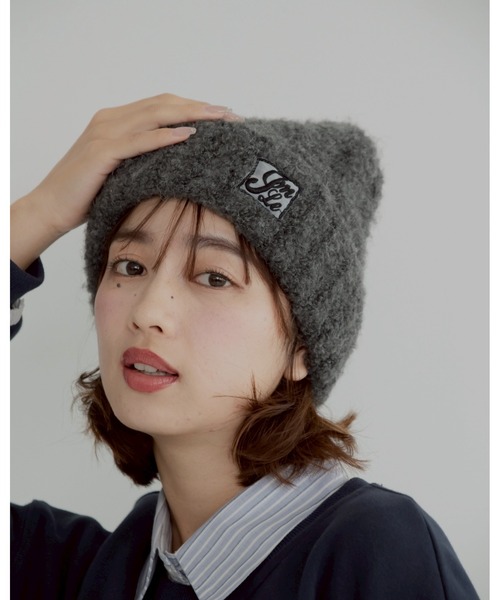 JUMELLE（ジュメロ）の「mix knit cap（ニットキャップ/ビーニー・レディース・チャコール・FREE）」の6枚目の写真
