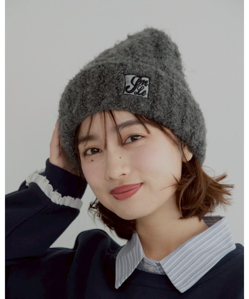 JUMELLE（ジュメロ）の「mix knit cap（ニットキャップ/ビーニー・レディース・チャコール・FREE）」の10枚目の写真