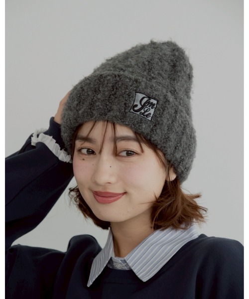 JUMELLE（ジュメロ）の「mix knit cap（ニットキャップ/ビーニー・レディース・チャコール・FREE）」の11枚目の写真