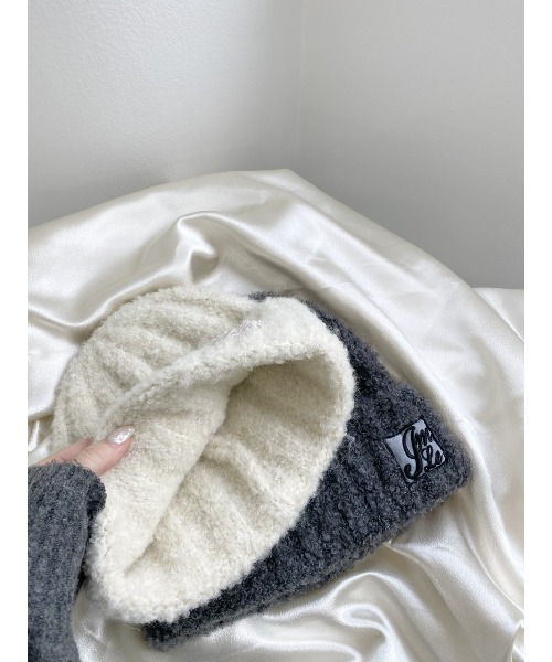 JUMELLE（ジュメロ）の「mix knit cap（ニットキャップ/ビーニー・レディース・チャコール・FREE）」の14枚目の写真