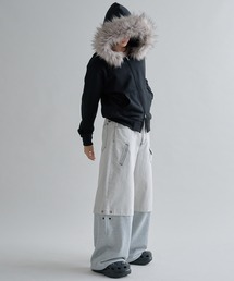 SWEAT PANEL BAGGY PANTS/スウェットパネルバギーパンツ