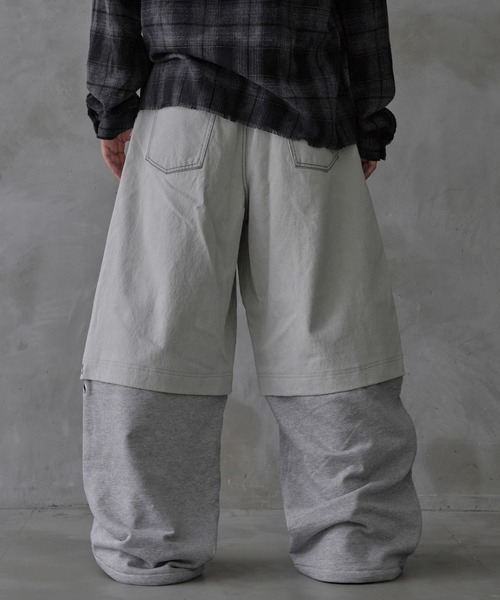 セール】SWEAT PANEL BAGGY PANTS/スウェットパネルバギーパンツ