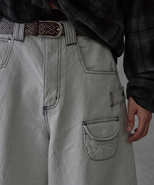 セール】SWEAT PANEL BAGGY PANTS/スウェットパネルバギーパンツ