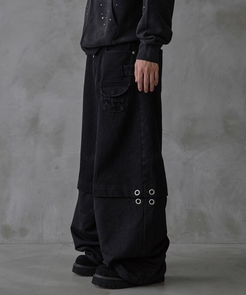 セール】SWEAT PANEL BAGGY PANTS/スウェットパネルバギーパンツ