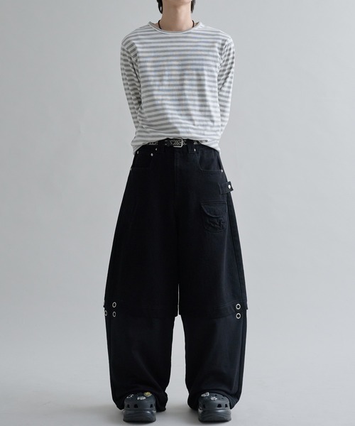 セール】SWEAT PANEL BAGGY PANTS/スウェットパネルバギーパンツ