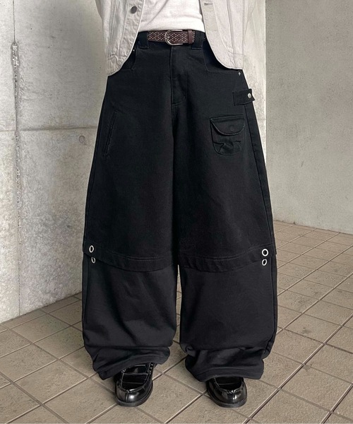 セール】SWEAT PANEL BAGGY PANTS/スウェットパネルバギーパンツ