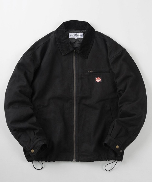 RED KAP(レッドキャップ)の「【77】【RED KAP/レッドキャップ】襟コーデュロイ ピスネームロゴ ダックジャケット/ドローコード/アメカジ/ワーク/ストリート(ブルゾン・メンズ・ベージュ/カーキ/ブラック/ブラック系/ベージュ系/ブラウン系/カーキ系・L/XL/M)」の3枚目の写真
