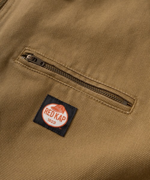 RED KAP（レッドキャップ）の「【77】【RED KAP/レッドキャップ】襟コーデュロイ ワンポイントロゴ ダックジャケット（ブルゾン・メンズ・ベージュ/カーキ/ブラック・L/XL/M）」の6枚目の写真