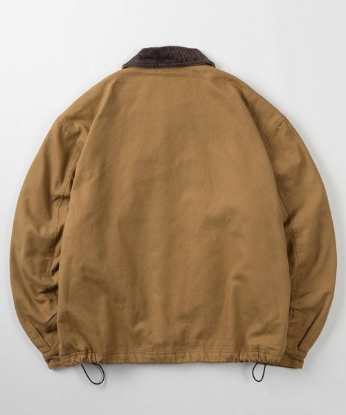 RED KAP(レッドキャップ)の「【77】【RED KAP/レッドキャップ】襟コーデュロイ ピスネームロゴ ダックジャケット/ドローコード/アメカジ/ワーク/ストリート(ブルゾン・メンズ・ベージュ/カーキ/ブラック/ブラック系/ベージュ系/ブラウン系/カーキ系・L/XL/M)」の12枚目の写真