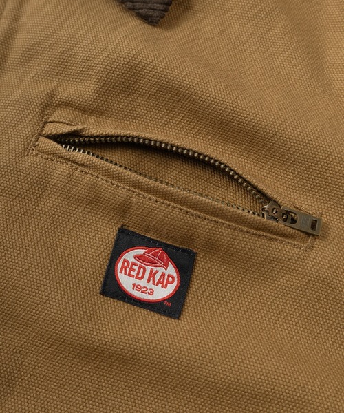 RED KAP(レッドキャップ)の「【77】【RED KAP/レッドキャップ】襟コーデュロイ ピスネームロゴ ダックジャケット/ドローコード/アメカジ/ワーク/ストリート(ブルゾン・メンズ・ベージュ/カーキ/ブラック/ブラック系/ベージュ系/ブラウン系/カーキ系・L/XL/M)」の15枚目の写真