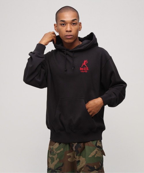 AVIREX（アヴィレックス）の「FLYING TIGER PULLOVER PARKA / フライングタイガー プルオーバーパーカー / AVIREX / アヴィレックス（パーカー・メンズ・グレー/ブラック/オレンジ・MEDIUM/LARGE/X-LARGE/XX-LARGE）」の10枚目の写真