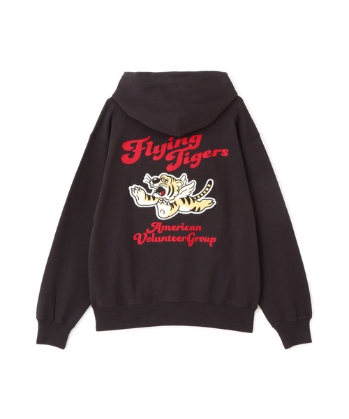 AVIREX（アヴィレックス）の「FLYING TIGER PULLOVER PARKA / フライングタイガー プルオーバーパーカー / AVIREX / アヴィレックス（パーカー・メンズ・グレー/ブラック/オレンジ・MEDIUM/LARGE/X-LARGE/XX-LARGE）」の5枚目の写真