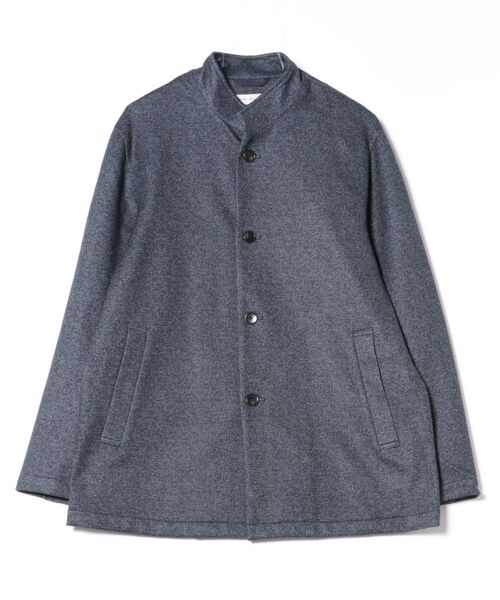 MEN'S MELROSE（メンズメルローズ）の「ダウンファブリックスタンドカラーブルゾン | 透湿 / 吸湿発熱 / ストレッチ（カバーオール・メンズ・ネイビー/チャコールグレー・2/3/4/5）」の2枚目の写真