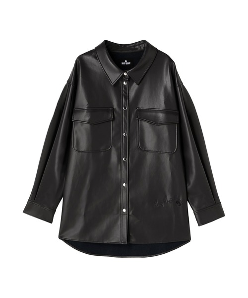 MARY QUANT（マリークワント）の「フェイクレザーシャツ ジャケット