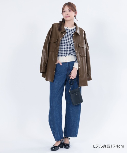 MARY QUANT（マリークワント）の「フェイクレザーシャツ ジャケット