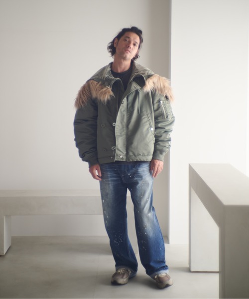 ADAM PATEK(アダムパテック)の「ADAMPATEK/washed riot nep selvedge denim/ヴィンテージ加工ワイドデニムパンツ(AP2528016)(デニムパンツ・レディース・ブルー・1/2/3)」の21枚目の写真