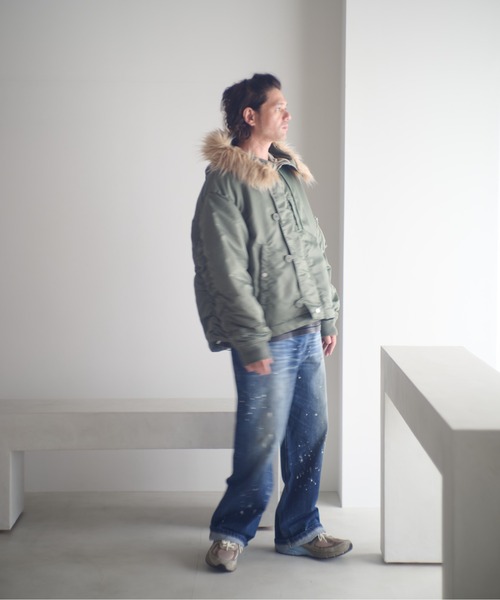ADAM PATEK(アダムパテック)の「ADAMPATEK/washed riot nep selvedge denim/ヴィンテージ加工ワイドデニムパンツ(AP2528016)(デニムパンツ・レディース・ブルー・1/2/3)」の16枚目の写真