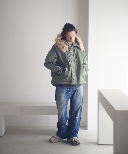 ADAM PATEK(アダムパテック)の「ADAMPATEK/washed riot nep selvedge denim/ヴィンテージ加工ワイドデニムパンツ(AP2528016)(デニムパンツ・レディース・ブルー・1/2/3)」の19枚目の写真
