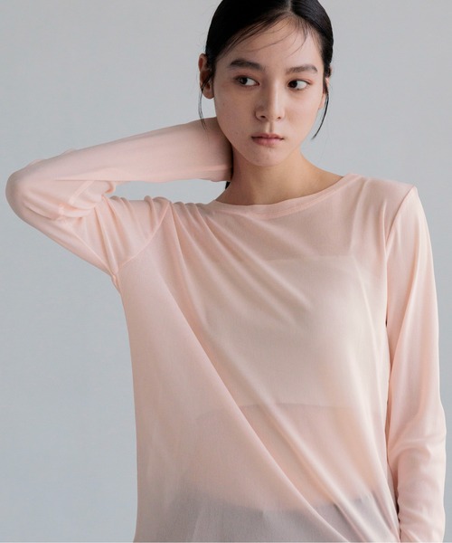 LOWRYS FARM(ローリーズファーム)の「ナイロンシアータイトLS 606435(Tシャツ/カットソー・レディース・ブルー/ブラック/ホワイト/ライトグレー/イエロー/ブラウン/ピンク系その他・FREE)」の7枚目の写真