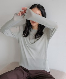 LOWRYS FARM | ナイロンシアータイトＬＳ  606435(Tシャツ/カットソー)