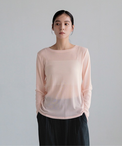LOWRYS FARM(ローリーズファーム)の「ナイロンシアータイトLS 606435(Tシャツ/カットソー・レディース・ブルー/ブラック/ホワイト/ライトグレー/イエロー/ブラウン/ピンク系その他・FREE)」の14枚目の写真