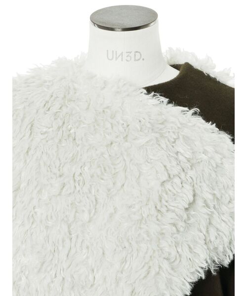 UN3D.（アンスリード）の「BOA MIX WAVE LINE CT / ボアミックスウェーブラインコート（その他アウター・レディース・ネイビー/ブラック/カーキ・36/38）」の10枚目の写真