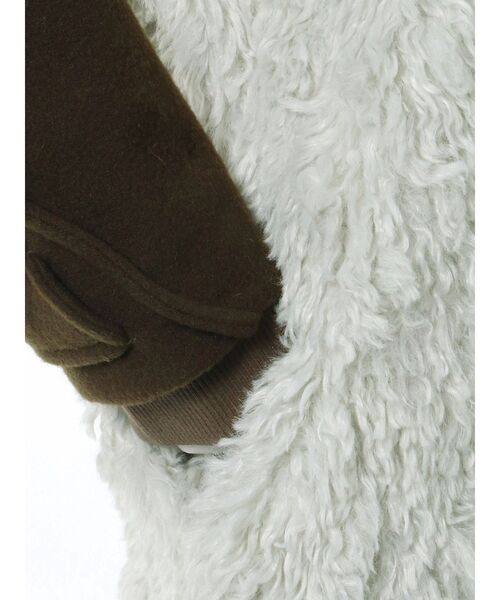 UN3D.（アンスリード）の「BOA MIX WAVE LINE CT / ボアミックスウェーブラインコート（その他アウター・レディース・ネイビー/ブラック/カーキ・36/38）」の7枚目の写真