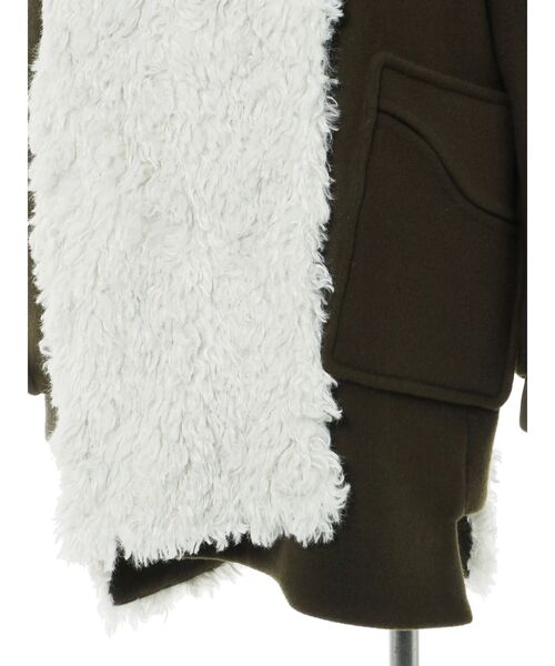 UN3D.（アンスリード）の「BOA MIX WAVE LINE CT / ボアミックスウェーブラインコート（その他アウター・レディース・ネイビー/ブラック/カーキ・36/38）」の5枚目の写真