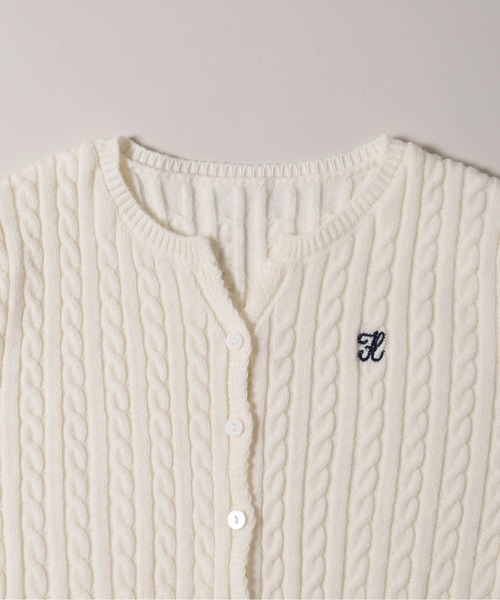 PHILLY(フィリー)の「ワンポイントケーブルカーディガン(カーディガン/ボレロ・レディース・アイボリー・FREE)」の14枚目の写真