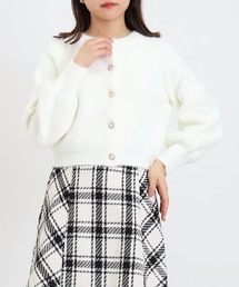 ASTORIA ODIER | ラメフェザービジューボタンカーディガン(カーディガン/ボレロ)