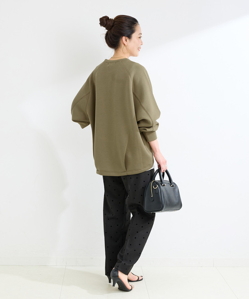 B.C STOCK(ベーセーストック)の「《追加8》手洗い可 / ダンボールコクーンプルオーバー(Tシャツ/カットソー・レディース・ホワイト/ブラウン/ネイビー/チャコールグレー/カーキ・FREE)」の10枚目の写真