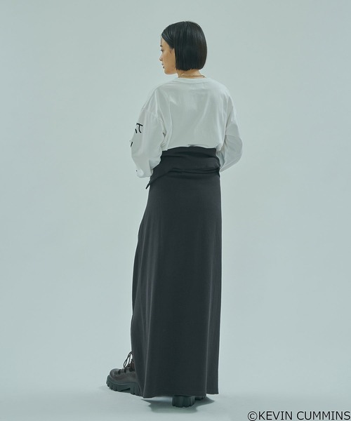 ROSE BUD（ローズバッド）の「(CREOLME)KEVIN CUMMINS PHOTO L/S TEE（Tシャツ/カットソー・レディース・ブラック/ホワイト・ONE SIZE）」の8枚目の写真