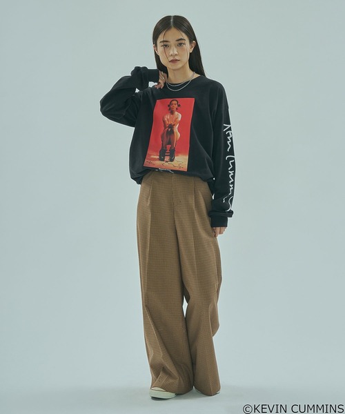 ROSE BUD（ローズバッド）の「(CREOLME)KEVIN CUMMINS PHOTO L/S TEE（Tシャツ/カットソー・レディース・ブラック/ホワイト・ONE SIZE）」の14枚目の写真