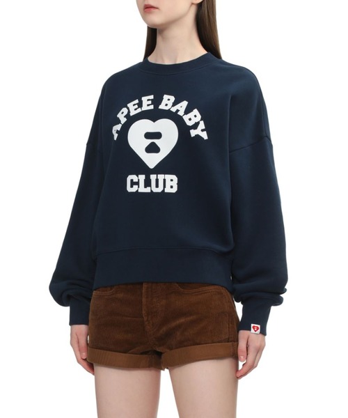 A BATHING APE（アベイシングエイプ）の「APEE BABY PRINT SWEAT SHIRT（スウェット・レディース・ネイビー/グレー/レッド・X-SMALL/SMALL）」の8枚目の写真