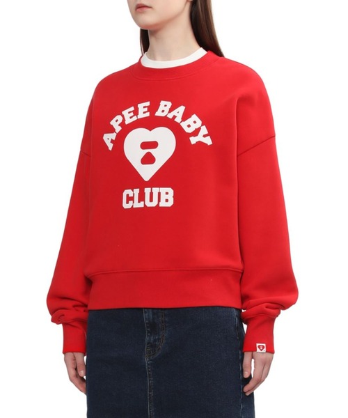 A BATHING APE（アベイシングエイプ）の「APEE BABY PRINT SWEAT SHIRT（スウェット・レディース・ネイビー/グレー/レッド・X-SMALL/SMALL）」の9枚目の写真